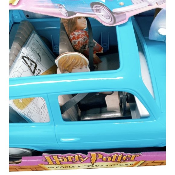 Vintage Harry Potter Weasley Flying Car New Ford Anglia Ron Hermione Owl Mattel - Picture 7 of 12
